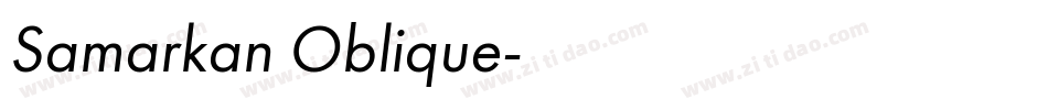 Samarkan Oblique字体转换